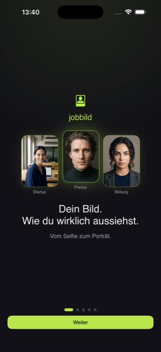 Jobbild App Screen: ONBOARDING